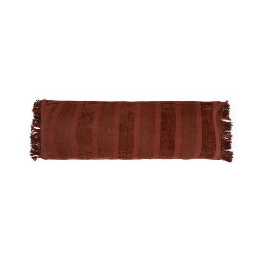 Velvet Cushion Cover - Burgundy Bohemian Style - 35x100