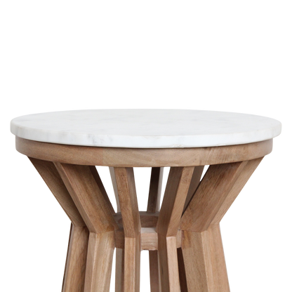 Sarawak side table marble white - 40x40x50 cm