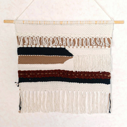 Large Macrame Wall Hanging – Woven Boho Wall Decor – Modern Cotton Wall Hanging Natural Material – Handwoven Wall Decor 120x95 cm UDARA