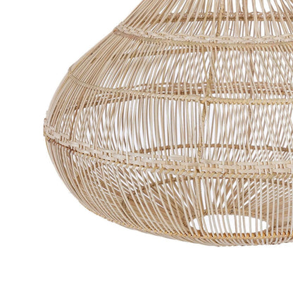 Rattan Pendant Light - Natural Teardrop Shade - Medium