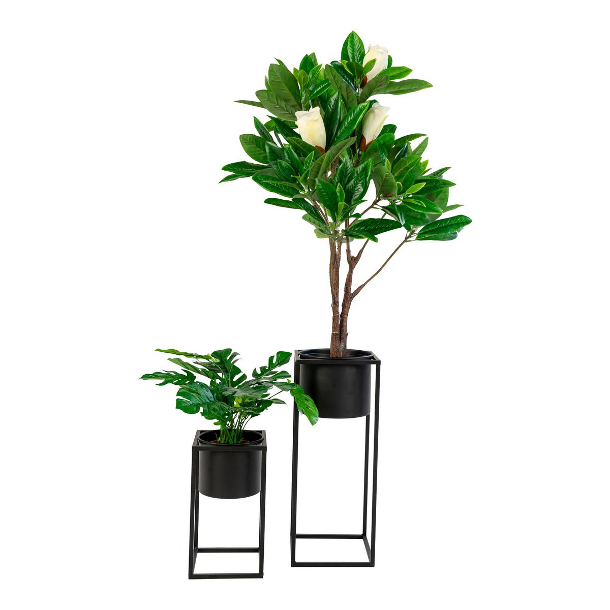 Marla Flowerpots - Black, Steel - Set of 2