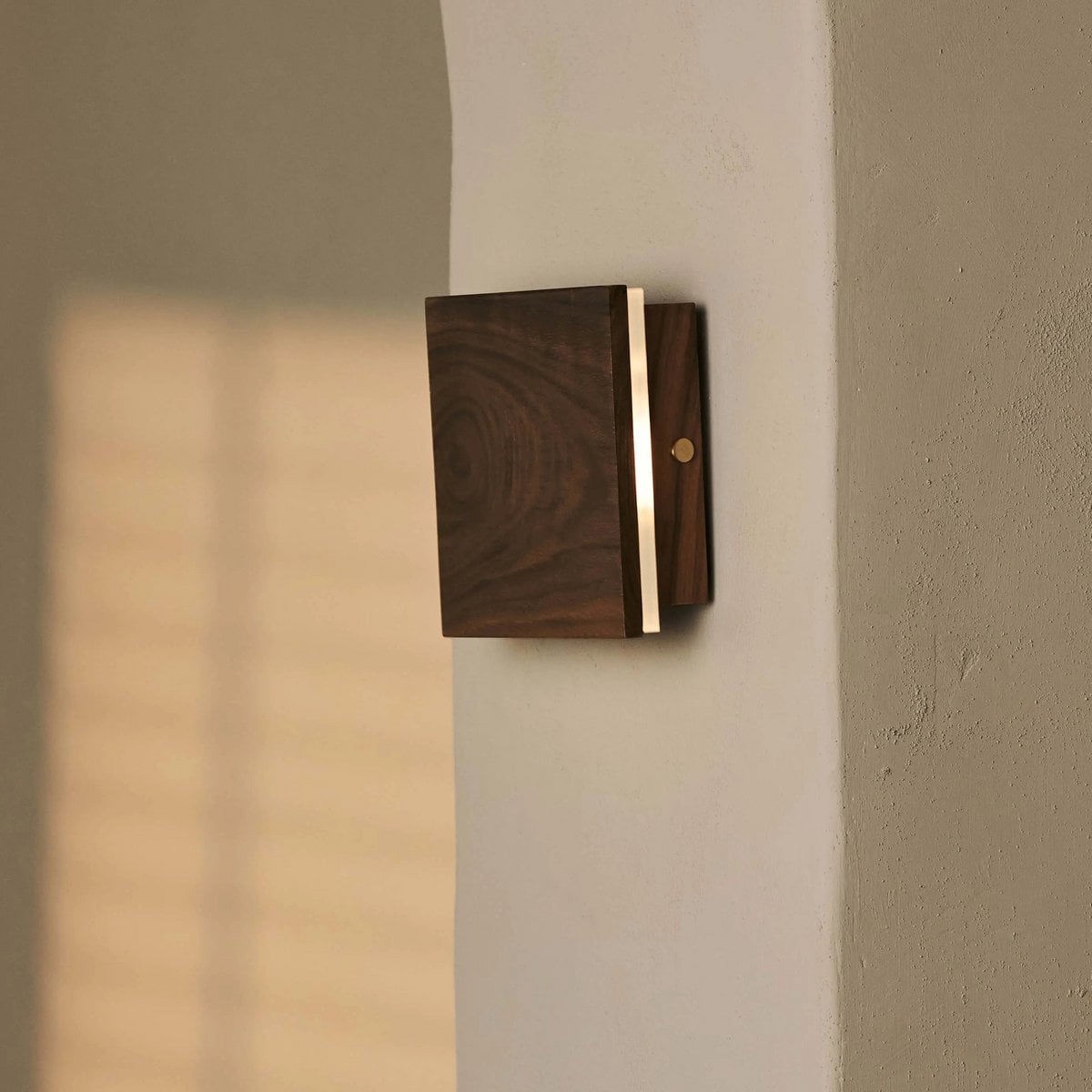 Walnut Cordless Wall Light - Rechargeable Dimmable Accent Lighting