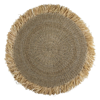 Tapis en Roseau Rond 100/120cm | Tapis avec Franges DASA (2 tailles)