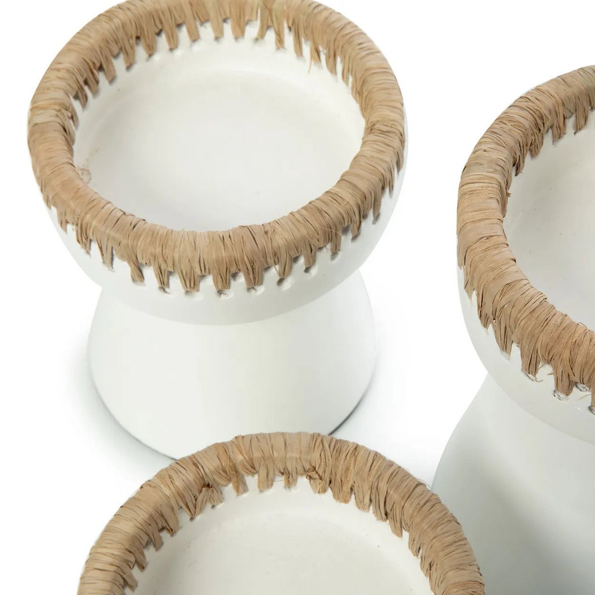 Natural Tea Light Candle Holder – White, Small Pretty Candle Holder
