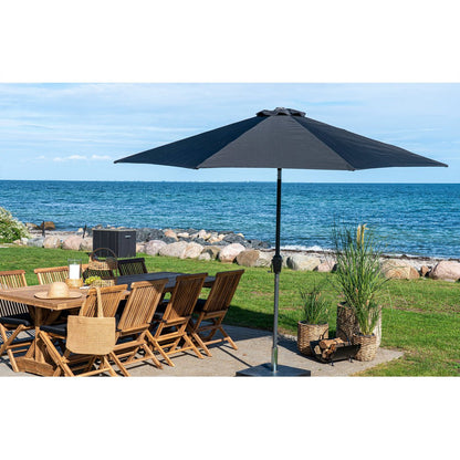 Houston Parasol - Parasol with crank and tilt, metal pole, black, ø300 cm