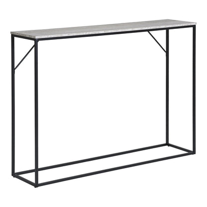 Travertine Console Table - Black Modern Hallway Entry Table, 110cm