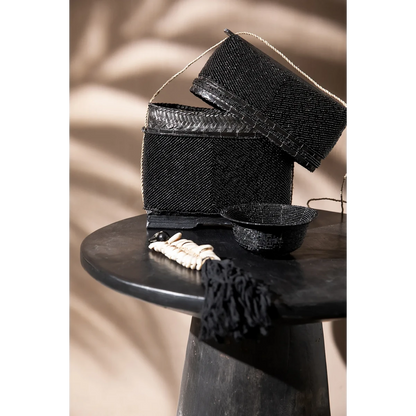 Beaded Jewelry Box – Black Treasure Box with Secure Closure