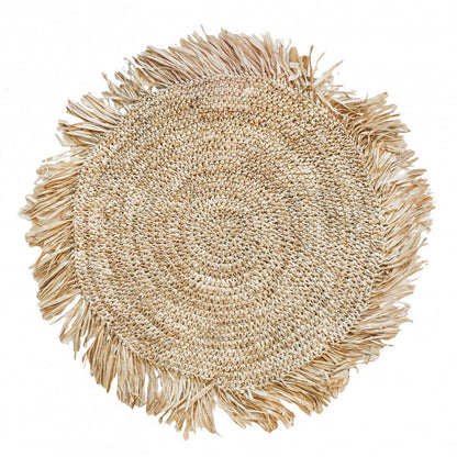 The Fringe Raffia Placemat Round - Natural