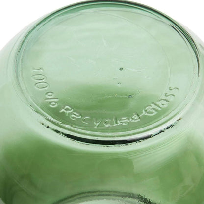 Recycled Glass Vase - Green Qiezi Vase - Modern Home Decor - Medium