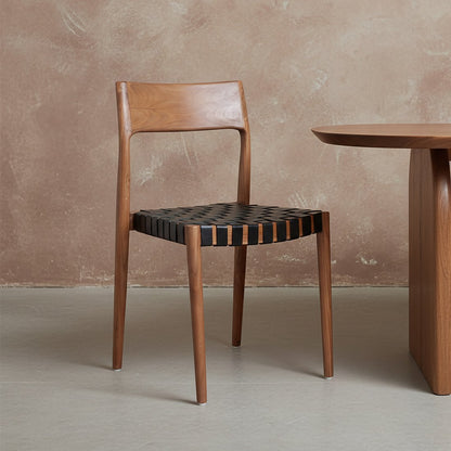 Freya dining room chair black leather