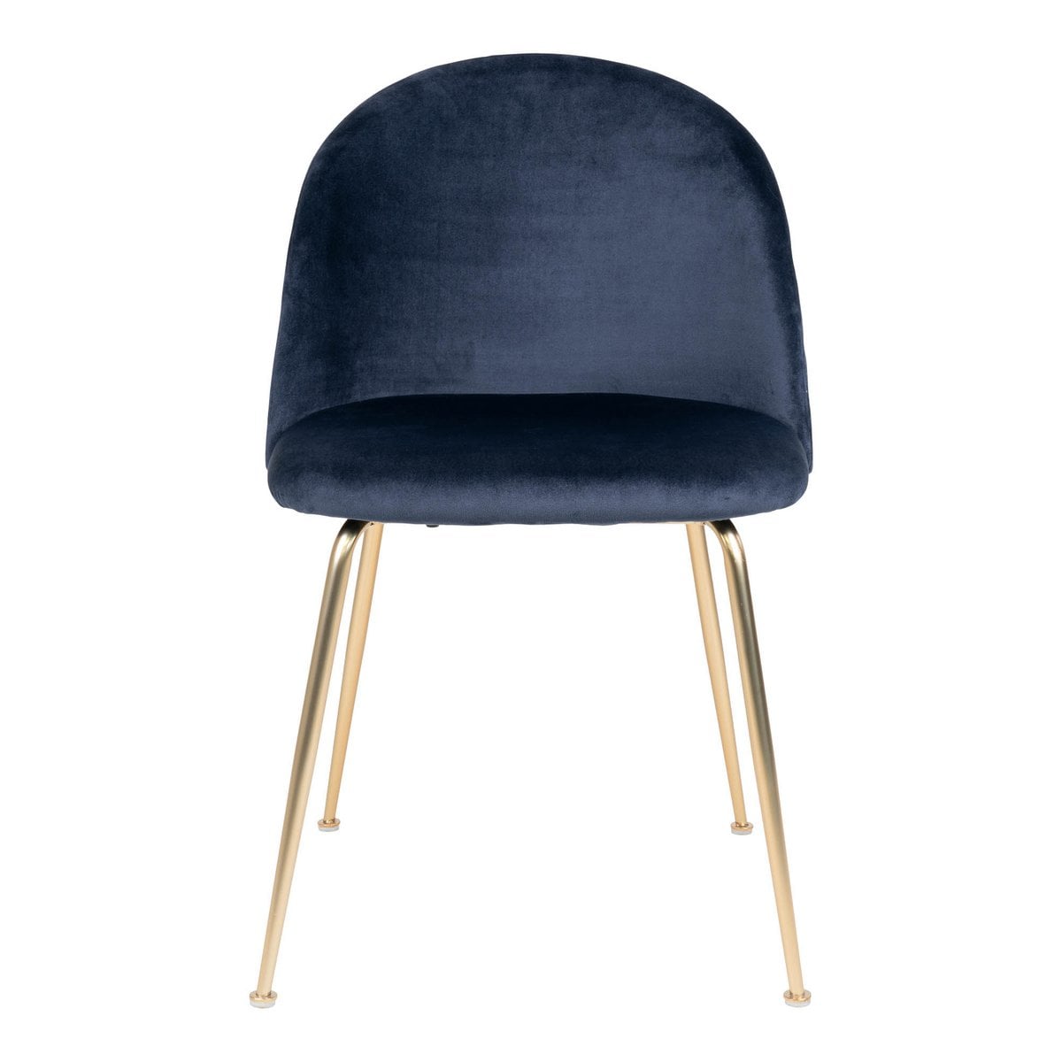 Geneve Dining Chair - Velvet, Steel, Blue - Set of 2