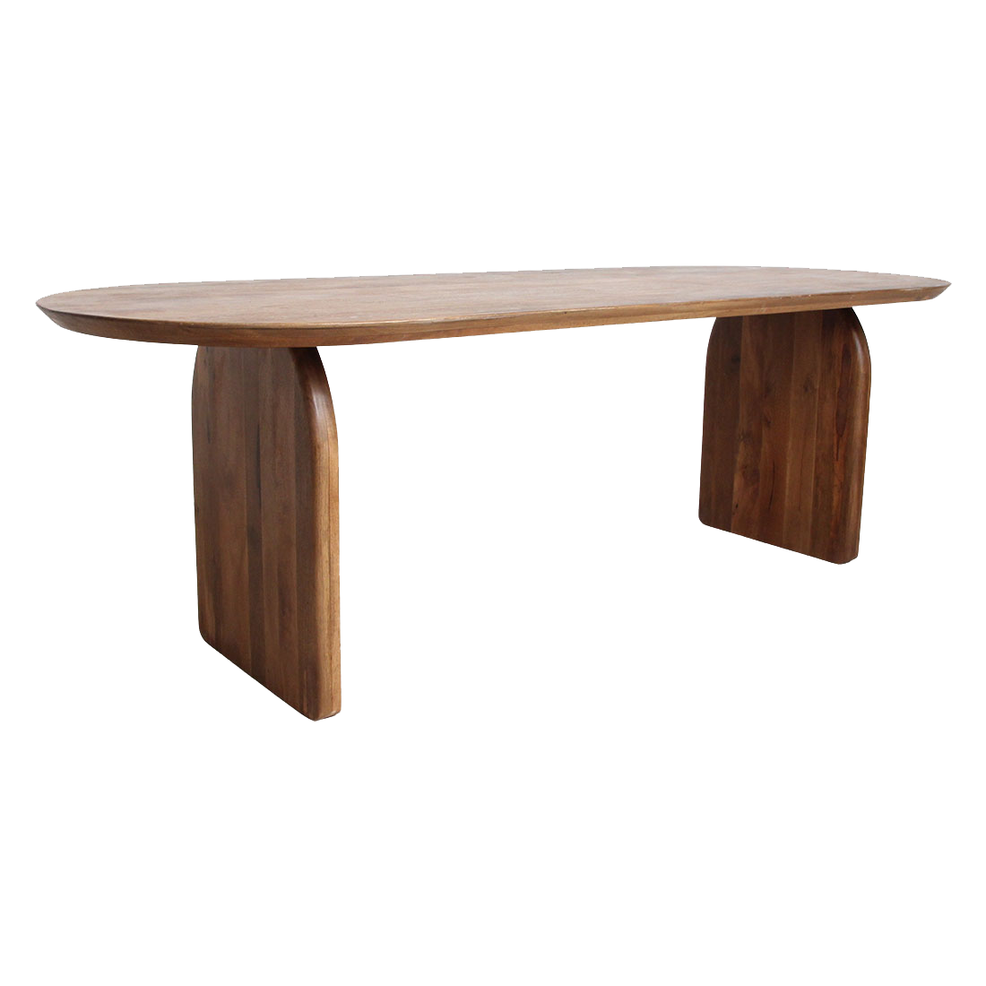 Mango Wood Dining Table - Brown Bullnose Edge | Raw Materials