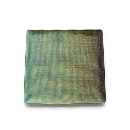 Lagoon Ceramic Dinner Plate - Large Square Serving Plate