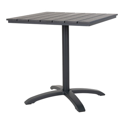Chicago Bistro Table - Grey/Black, Nonwood (PE)/Aluminum, 70x70x72 cm