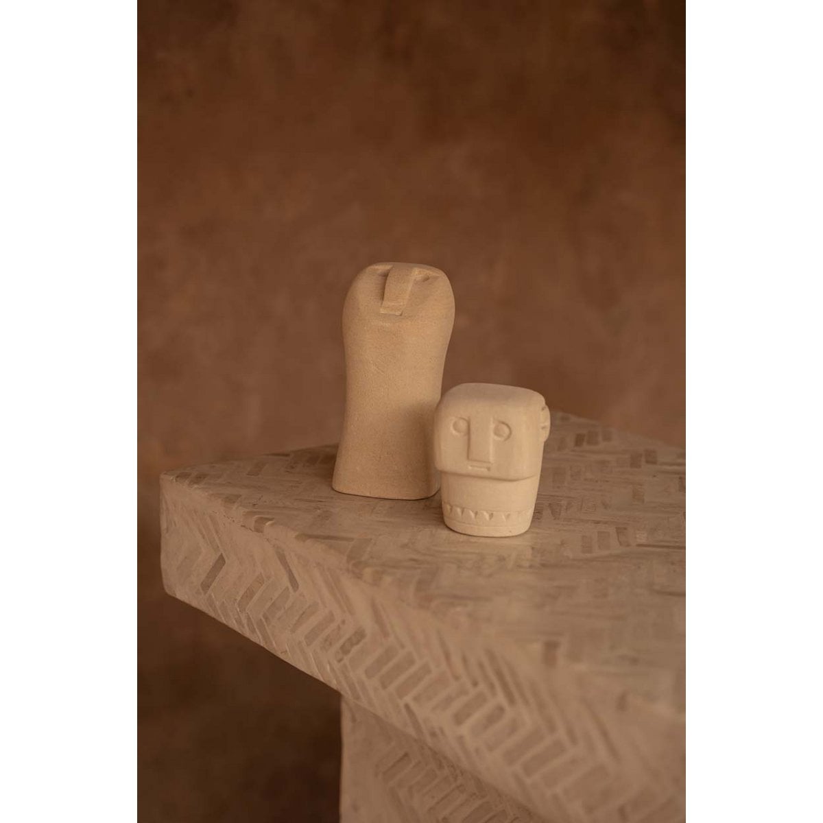 Sandstone Sumba Stone Statue - Hand Carved Indonesian Art