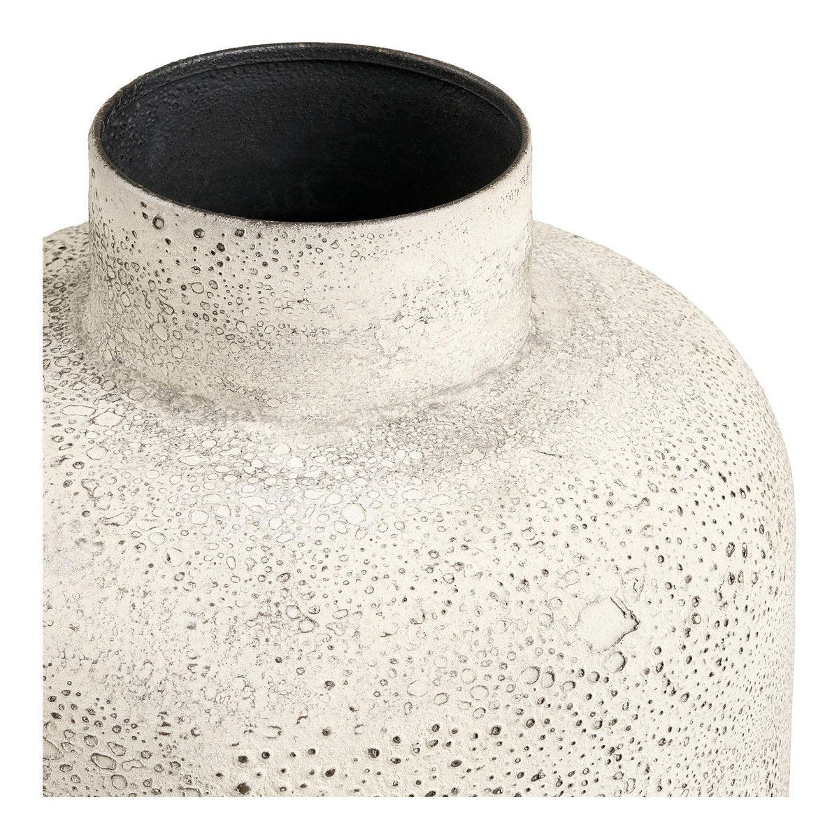 Metal Decorative Plant Pot - Antique Beige, Tall Garden Planter, 78cm