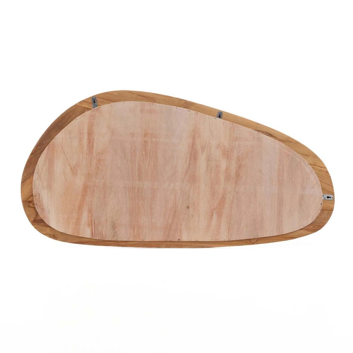 Teak Wood Wall Mirror - Organic Style, Natural Finish, XL