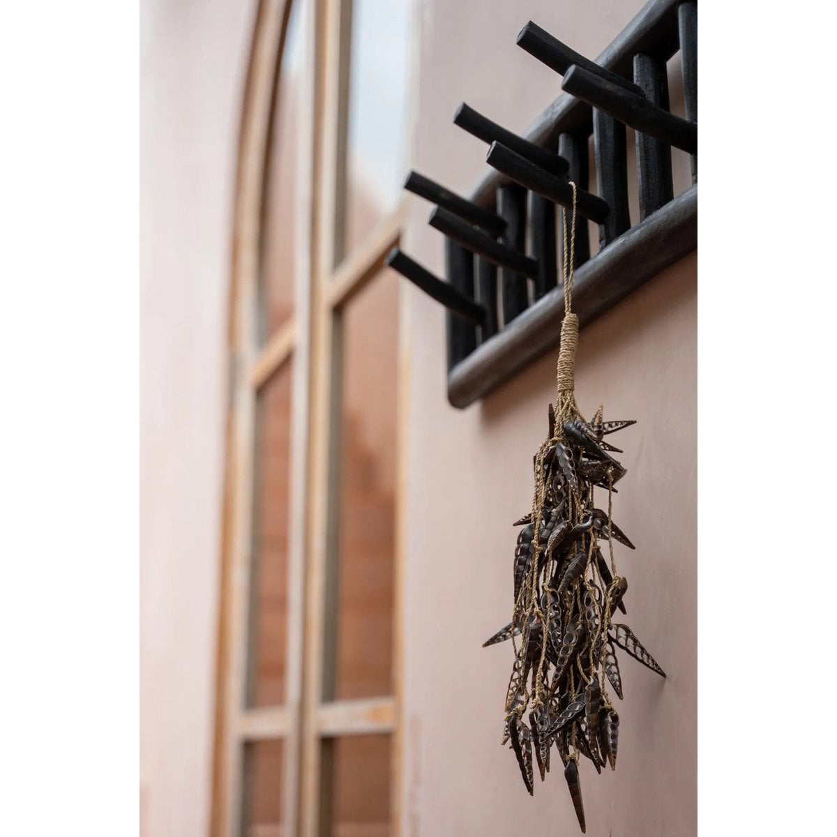Seashell Tassel Wall Hanging - Brown Unicorn Shell Decor