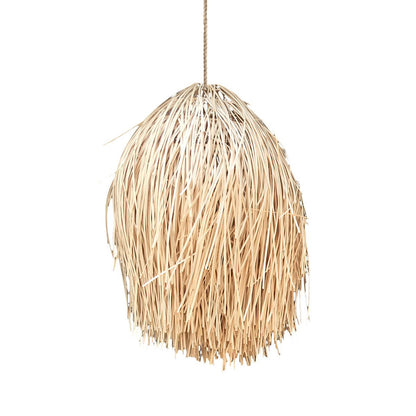 Rattan Pendant Light - Natural Woven Boho Lighting - Medium