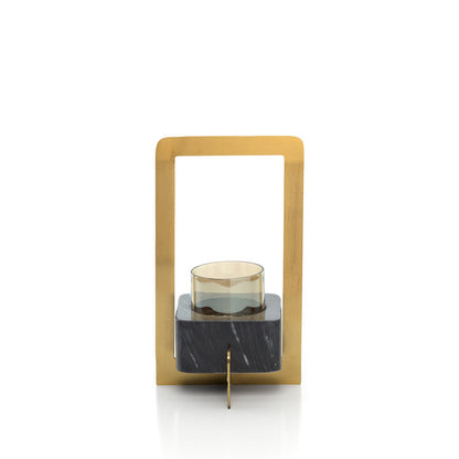 The Marbre d’Or Candle Holder - Gold Black - L