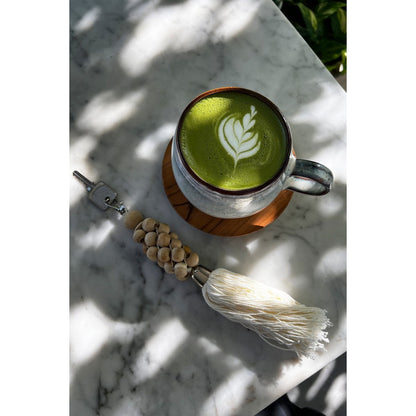 Stoneware Coffee Mug - Comporta Ceramic Mug with Glaze Detail - Medium