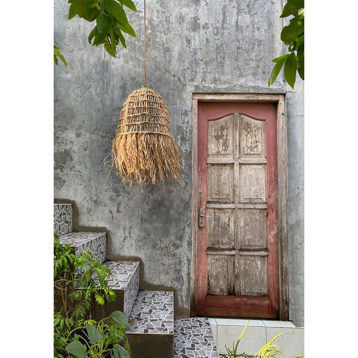 Rattan Pendant Lamp - Natural Woven Casita Design - Large