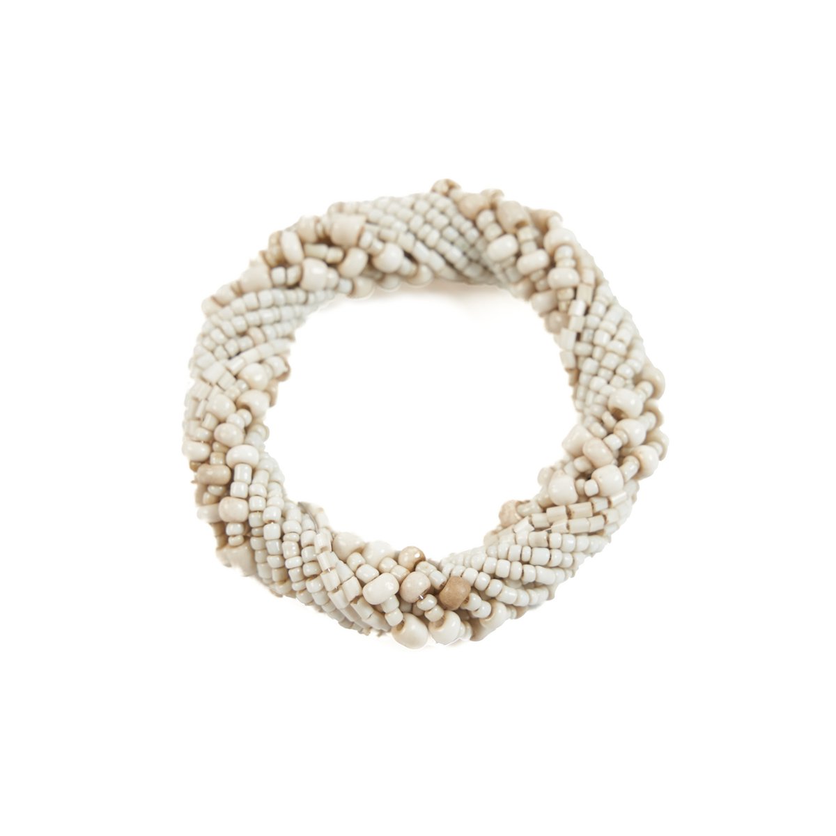 Beaded Napkin Rings - White - Elegant Table Decor