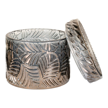 Glass Jars - Smoked Decorative Jars, Ø9x8.5 cm - Set of 2