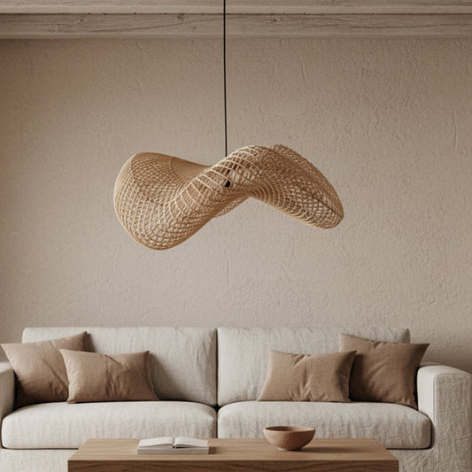 Wave hanging lamp natural large
