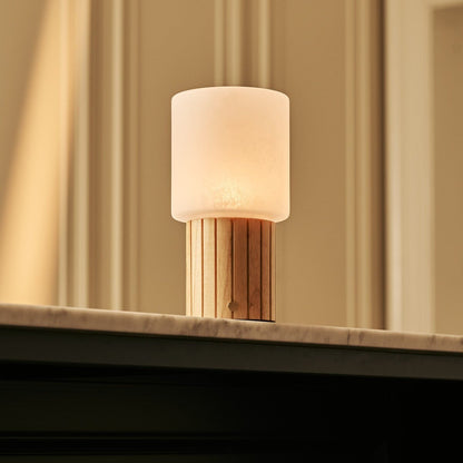 Light Brown Rechargeable Table Lamp Cordless Dimmable