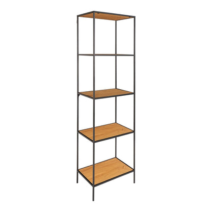 Vita Shelf - Natural oak look, steel, 51x36x170cm