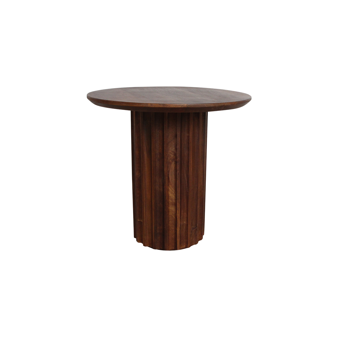 Bullnose side table brown 50 cm