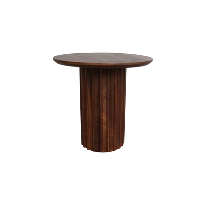 Bullnose side table brown 50 cm