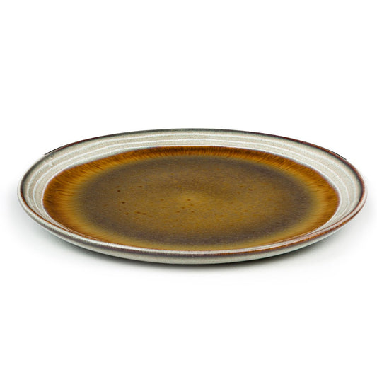 Stoneware Salad Plate - Colorful Comporta Design, Medium Size