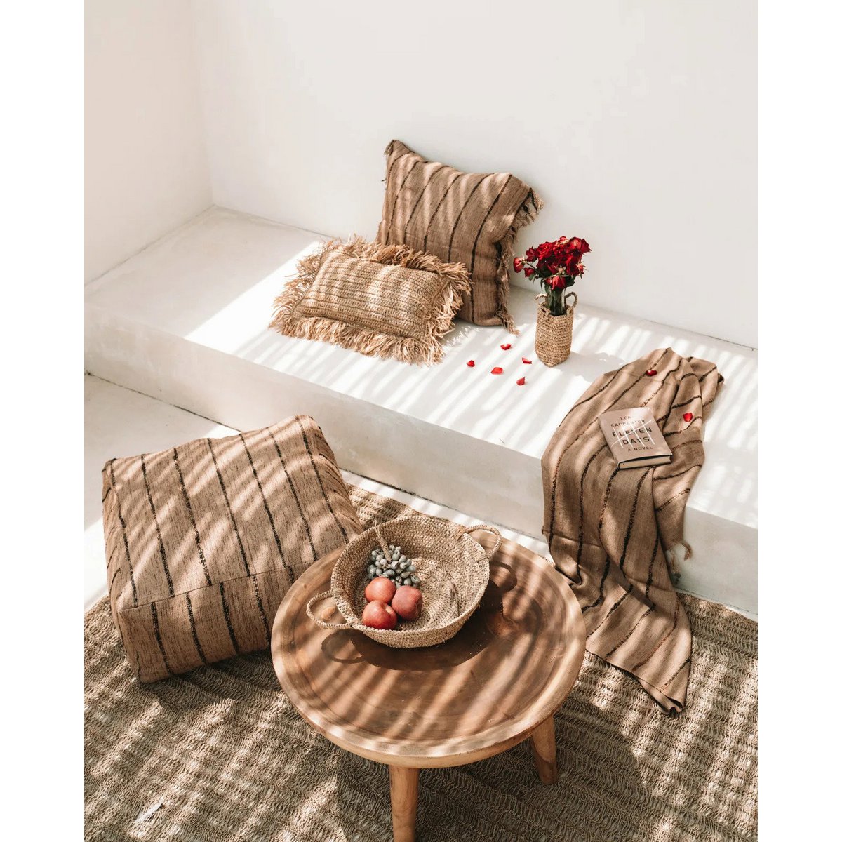 The Raffia Cushion Cover Rectangular - Natural - 30x50