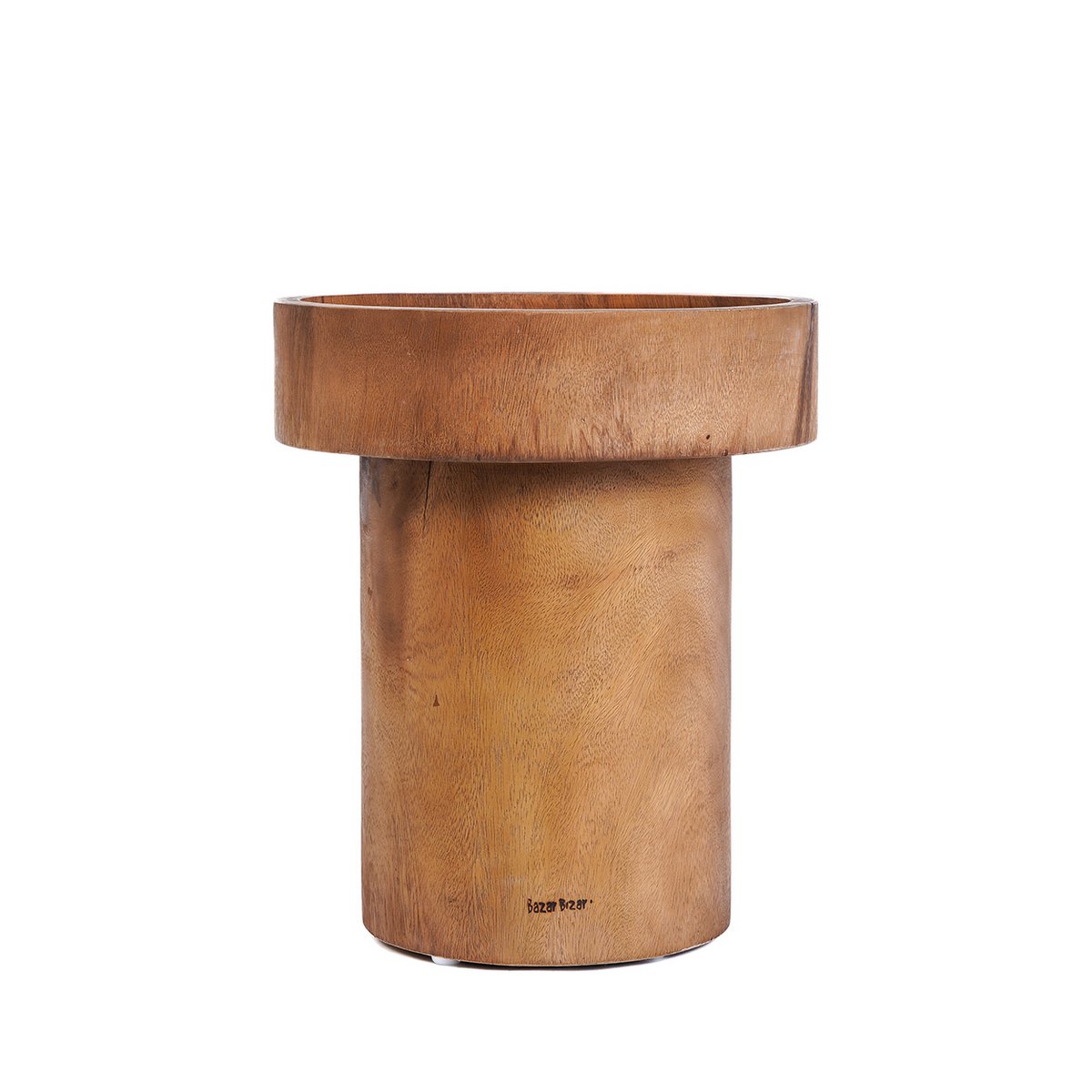 Suar Wood Side Table - Natural, Elegant Accent Table