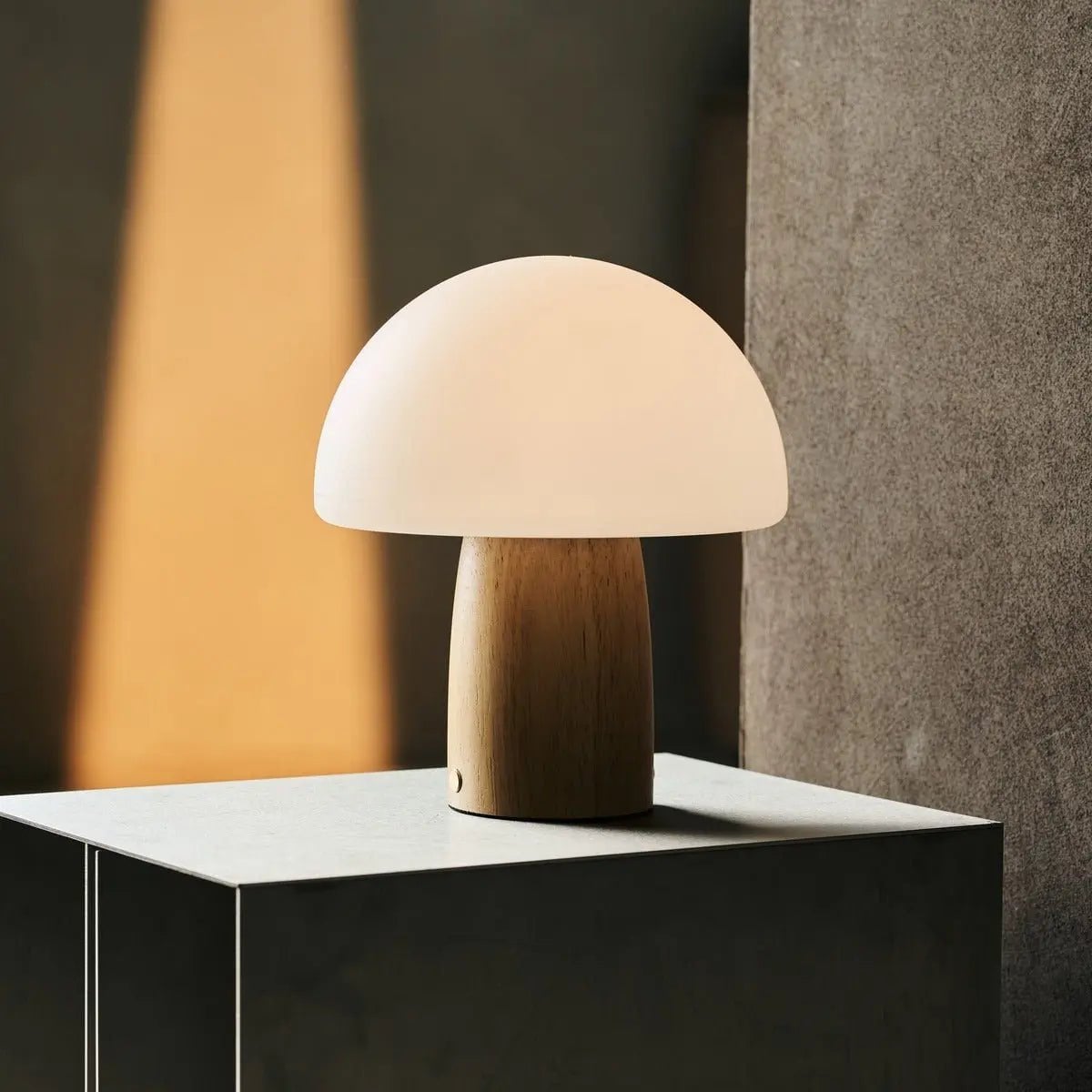 Cordless Table Lamp - Light Brown Dimmable Accent Lamp