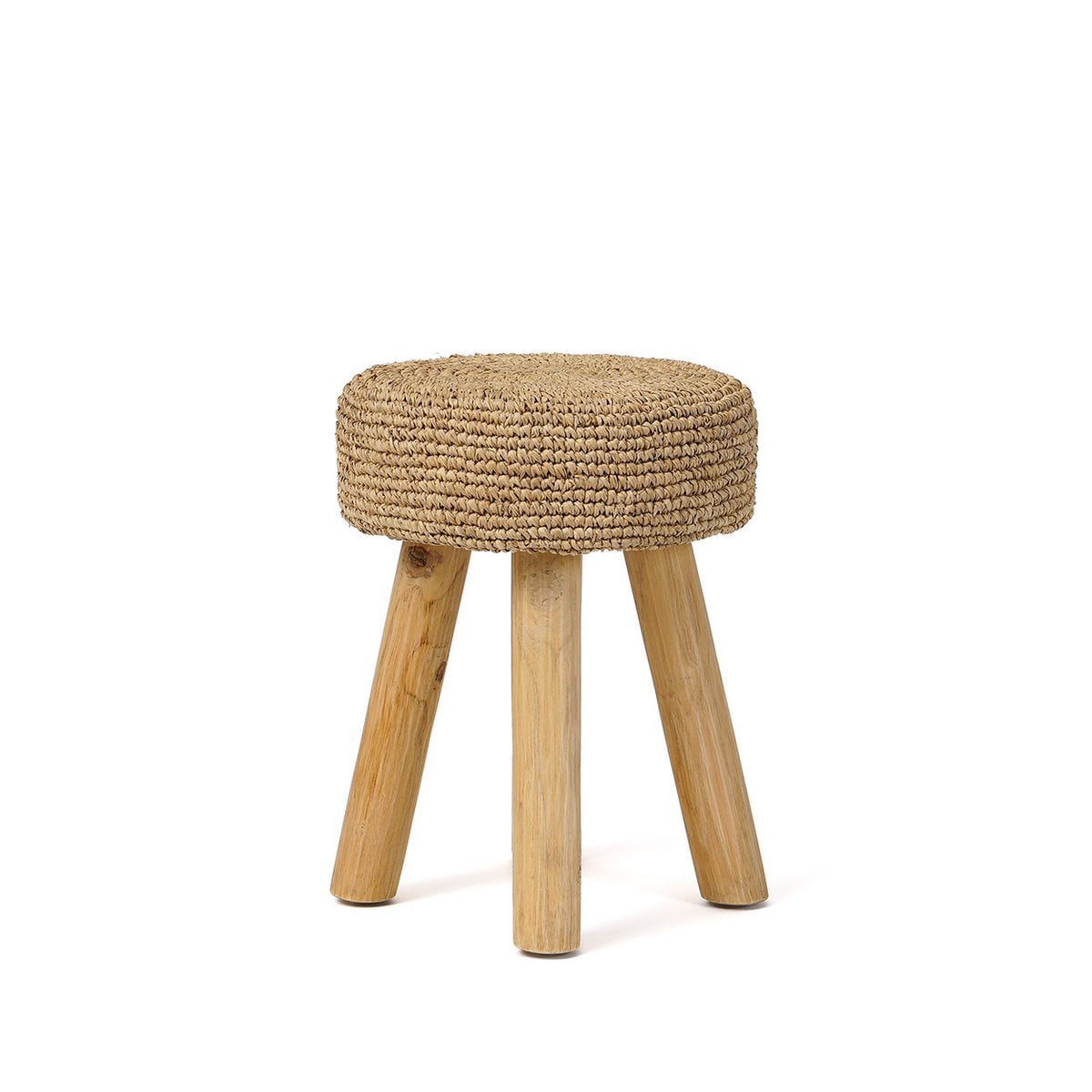 Raffia Stool - Natural