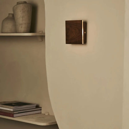Walnut Cordless Wall Light - Rechargeable Dimmable Accent Lighting
