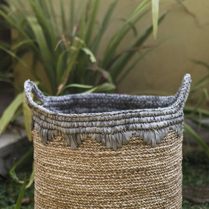 Panier à linge NIAS | Panier de plantes | Grand panier de stockage en varech (2 tailles)