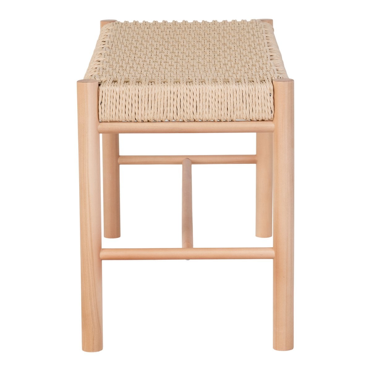 Abano Bench - Natural, Poplar Wood, Paper Cord, 35x80x45cm