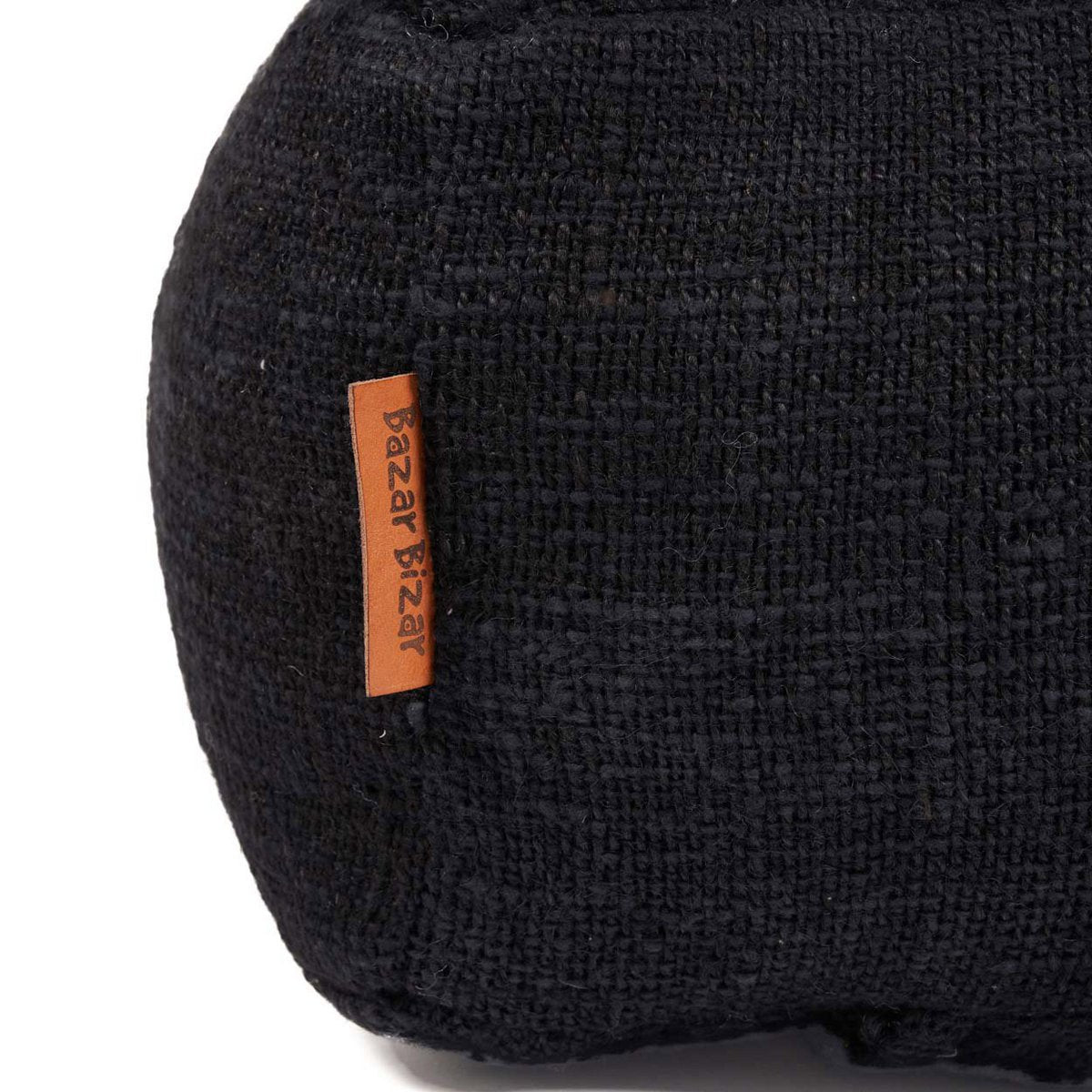 Black Pouffe Ottoman - Comfortable Seating