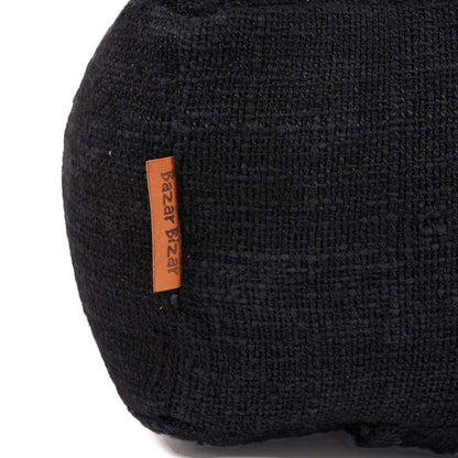 Black Pouffe Ottoman - Comfortable Seating