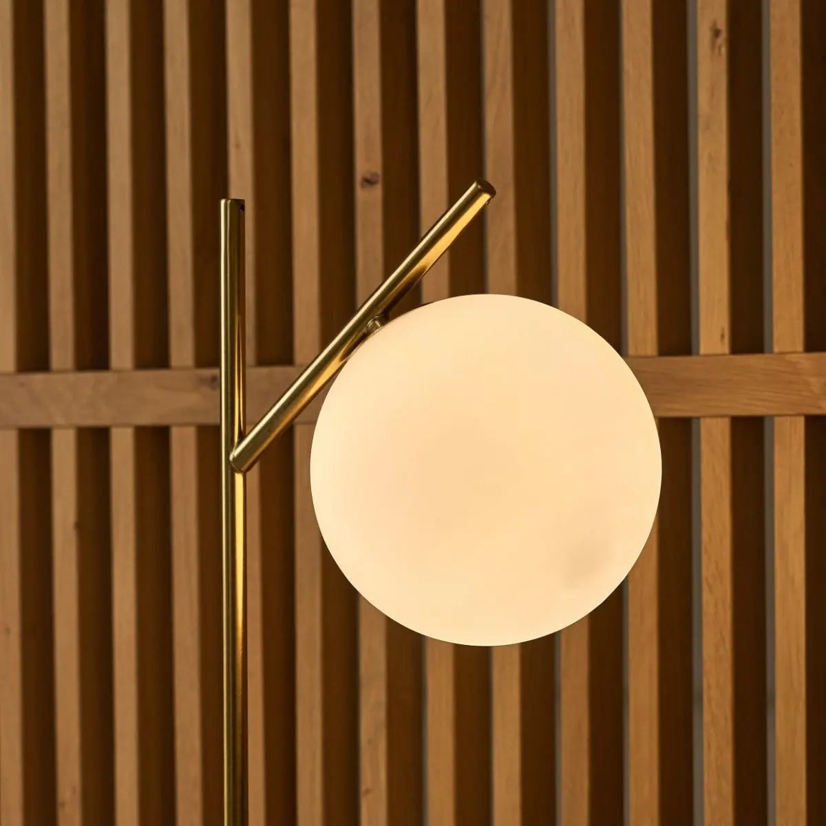 Marble Table Lamp with Frosted Glass – Modern Bedside Lamp
