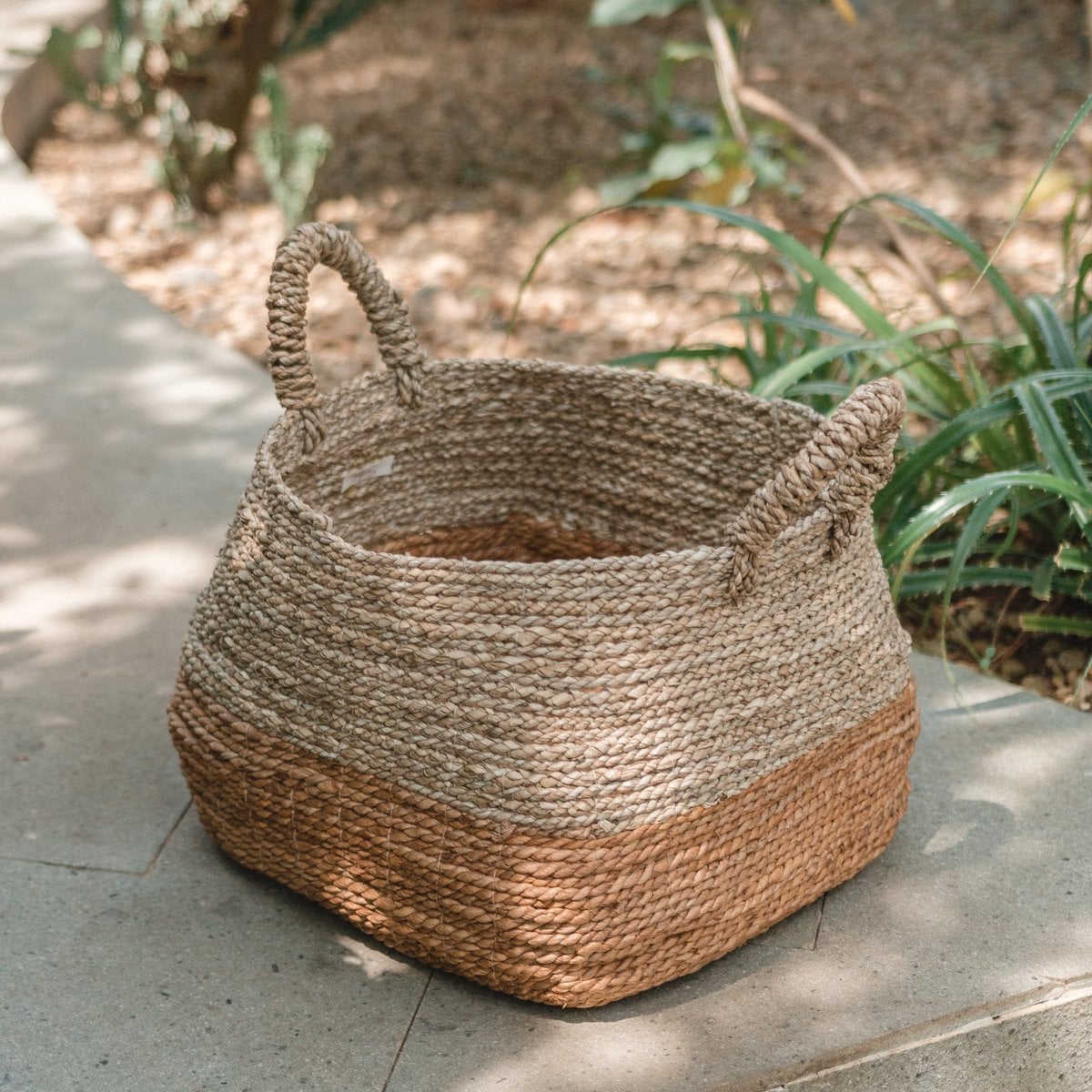 Banana Fiber Storage Basket - Seagrass Laundry & Plant Basket, 3 Sizes