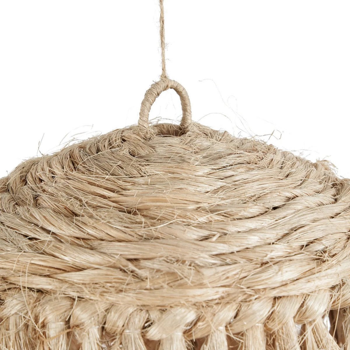 Abaca Pendant Light - Natural Jellyfish Style Hanging Lamp, Large