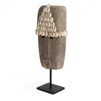 Sandstone Sculpture on Stand - Hand-Carved Sumba Stone Decor