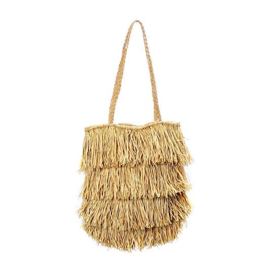 Τσάντα Raffia - Φυσική Υφαντή Τσάντα Παραλίας
