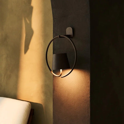 Metal Wall Lamp – Dark Brown Rechargeable Cordless Dimmable