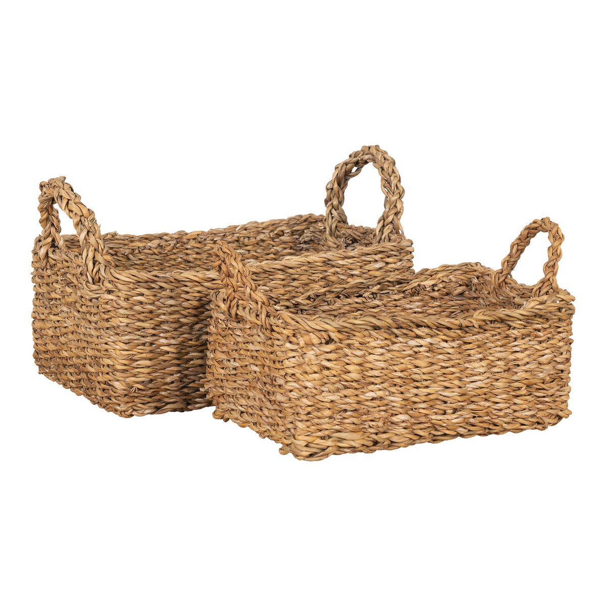 Seagrass Storage Baskets - Natural Eco-Friendly Set of 2